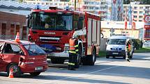Nehoda dvou osobních vozidel v Žernovické ulici v Prachaticích.