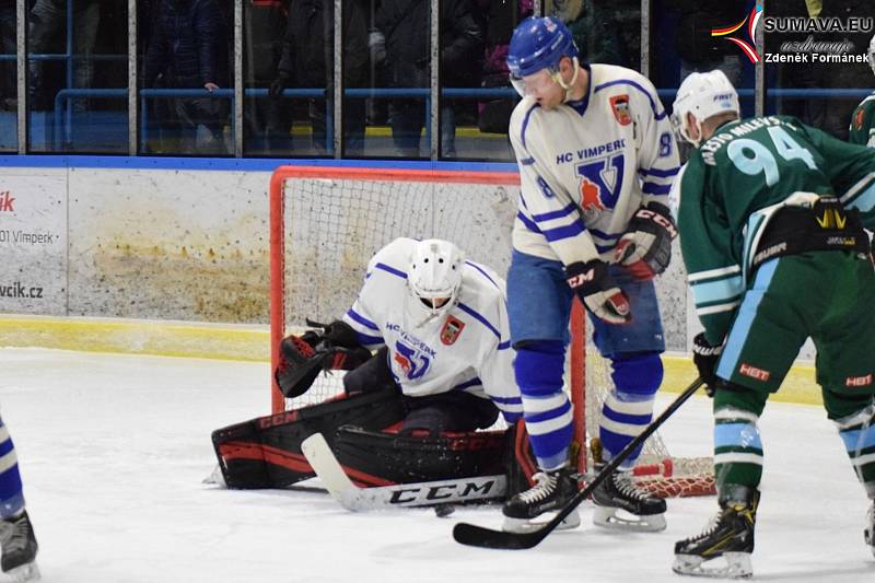 Vimperští zdolali Milevsko 3:2 a jsou stále ve hře o osmičku pro play off.