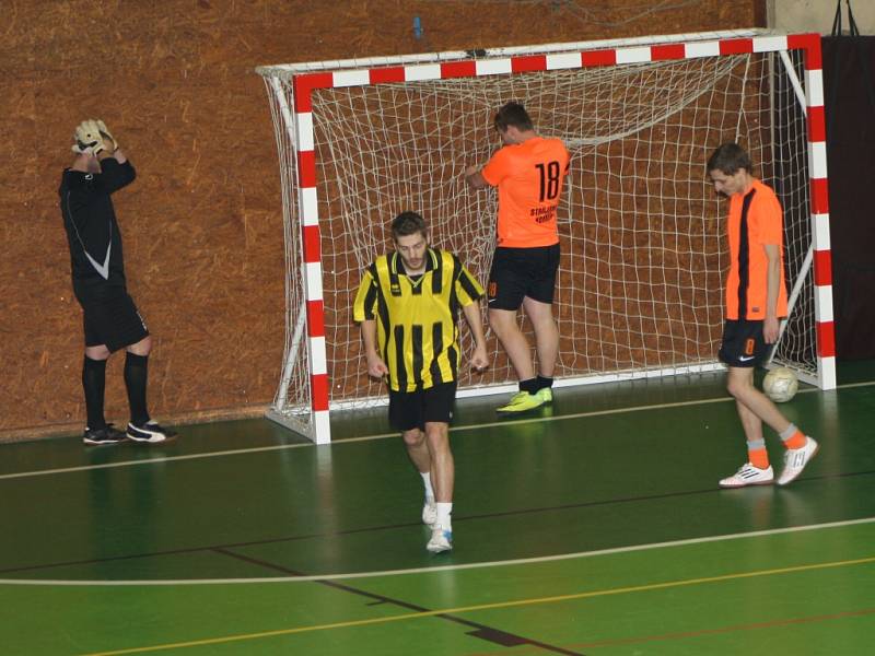 V sobotu 17. ledna se ve sportovní hale v Prachaticích odehrály zápasy krajského finále Českého poháru futsal sálové kopané. Foto z utkání Norton – Strojírna Honner ČB.