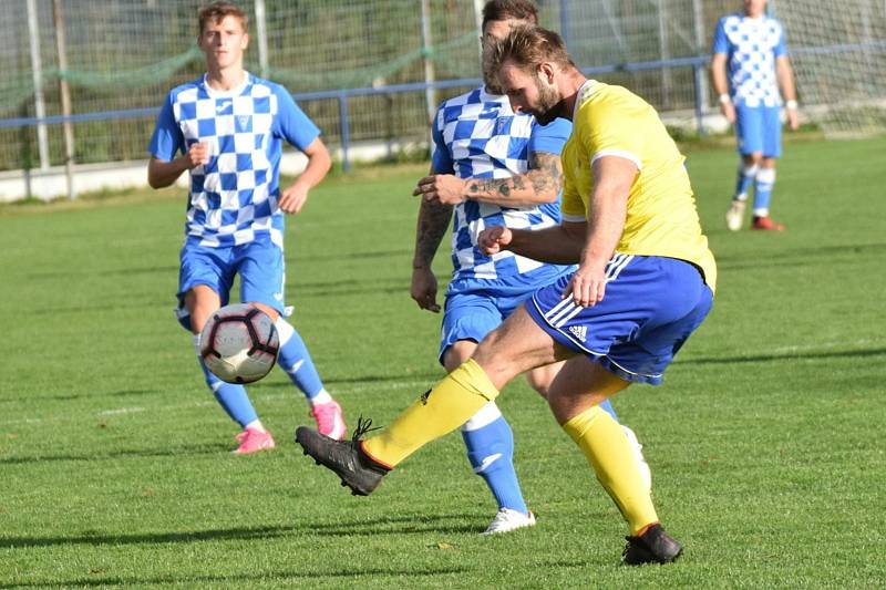 Vimperští fotbalisté vyhráli ve Vodňanech 1:0.