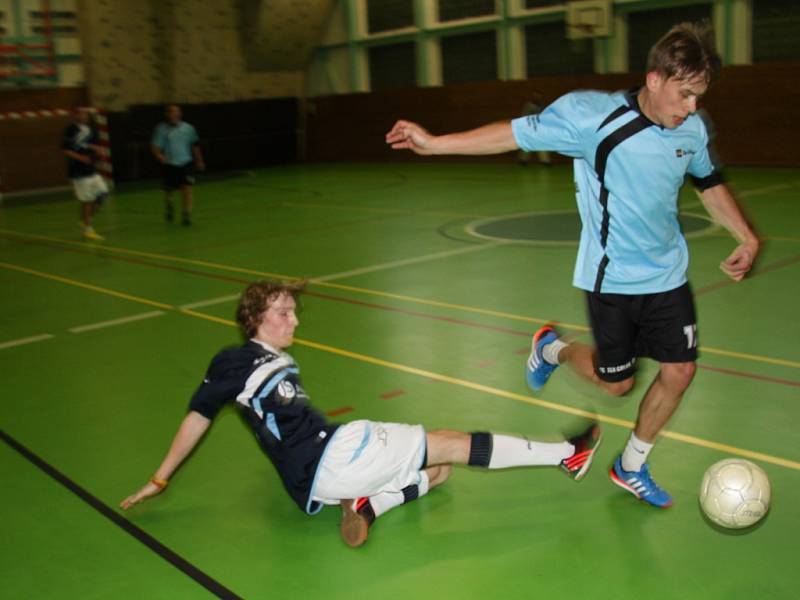 V sobotu 17. ledna se ve sportovní hale v Prachaticích odehrály zápasy krajského finále Českého poháru futsal sálové kopané. Foto z utkání Strabag  PT – FC Tex Color.