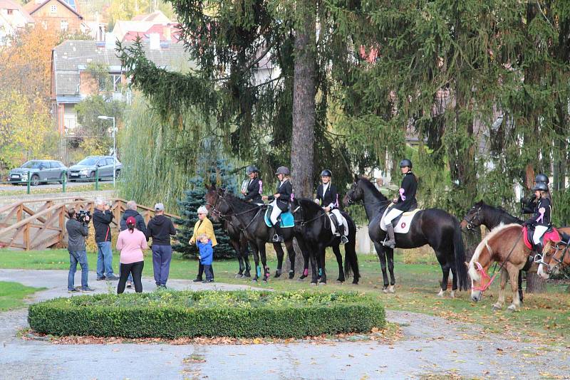 Hubertova jízda 2019 na zámku Skalice v Bohumilicích. Foto: Deník/Nikola Beranová