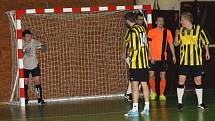 V sobotu 17. ledna se ve sportovní hale v Prachaticích odehrály zápasy krajského finále Českého poháru futsal sálové kopané. Foto z utkání Norton – Strojírna Honner ČB.