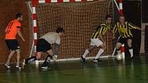 V sobotu 17. ledna se ve sportovní hale v Prachaticích odehrály zápasy krajského finále Českého poháru futsal sálové kopané. Foto z utkání Norton – Strojírna Honner ČB.