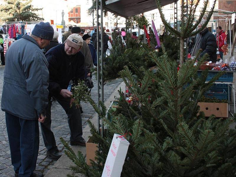 Na stříbrnou neděli zavítaly do Prachatic adventní trhy. Velké náměstí obklopily stánky s ryze vánočním zbožím, ale i s nabídkou zcela obyvyklou.