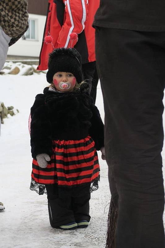 Tradiční masopustní průvod letos prošel i Masákovou Lhotou nad Zdíkovem.