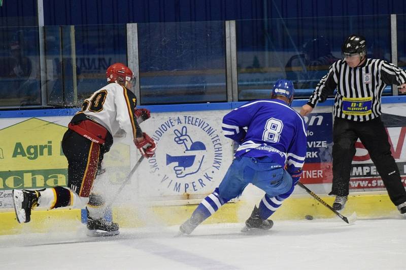 Hokejová Krajská liga: Vimperk - Humpolec 2:3.