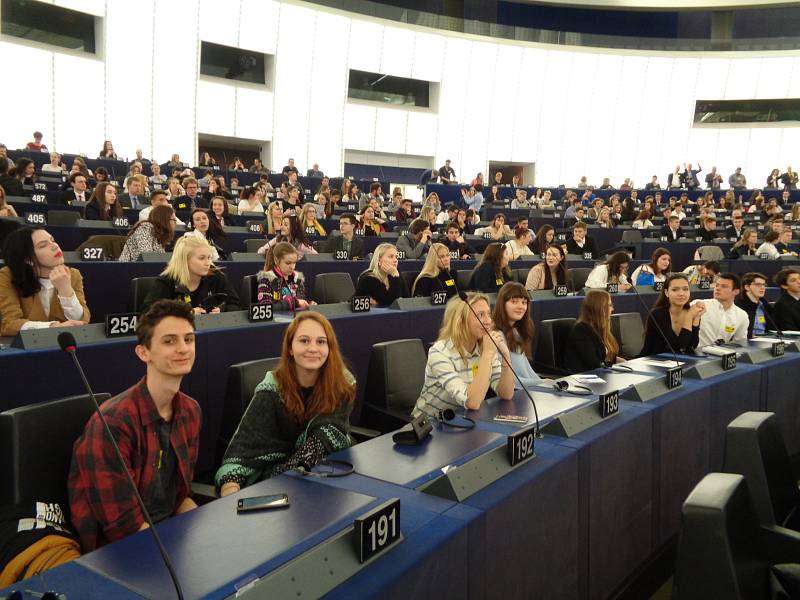 Evropský parlament navštívily studentky prachatické SPgŠ.