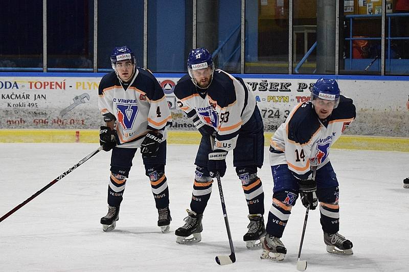 KL hokejistů: HC Vimperk - Spartak Soběslav 7:2 (2:1, 5:0, 0:1).