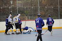 II. liga hokejbalu jih: HBC Prachatice B - SK Kalich Tábor 13:0 (3:0, 5:0, 5:0).