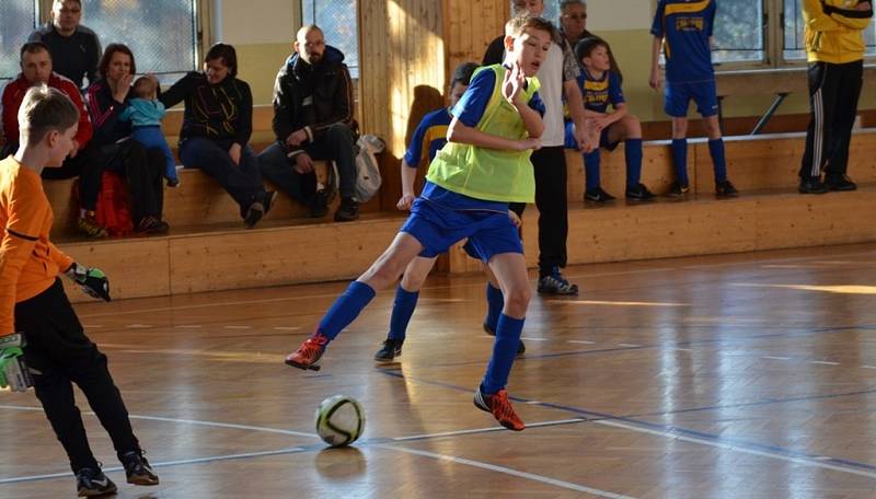 Halový fotbalový turnaj U13 ve Vimperku.