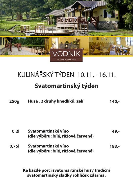 Týdenní nabídka - Restaurace Vodník Vimperk