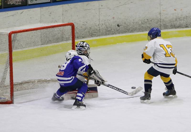 Mladší žáci HC Vimperk vyhráli v Jindřichově Hradci 8:1.