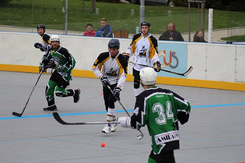 Prachatičtí Highlanders doma přehráli Jestřáby z Přelouče 2:1.