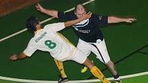 V sobotu 17. ledna se ve sportovní hale v Prachaticích odehrály zápasy krajského finále Českého poháru futsal sálové kopané. Foto z utkání SK Strabag  PT - Bombarďáci Větřní.