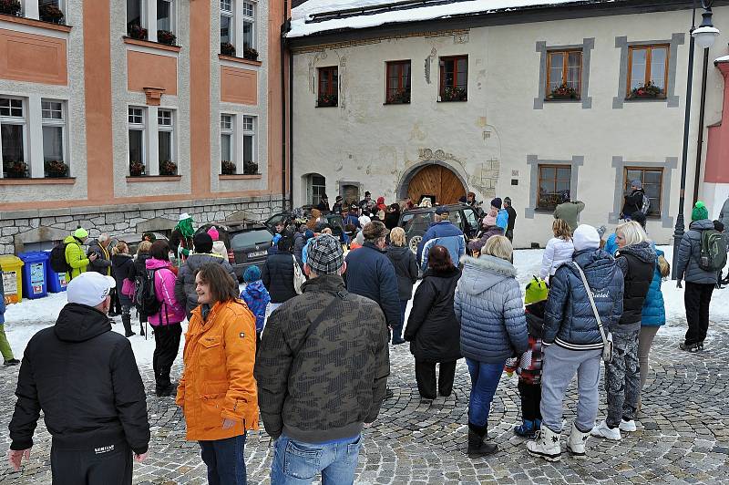 Masopustní průvod se prošel Vimperkem.