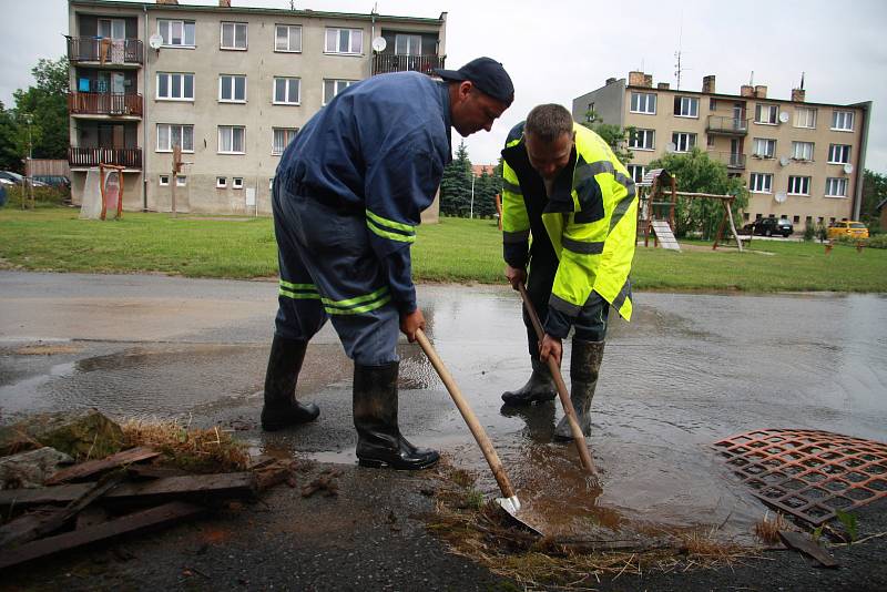 Tři domy, ve kterých počítají majitelé škody,  vytopené sklepy, podmáčené trávníky a nepořádek. To všechno za sebou nechala voda, která protekla obcí Chlumany na Prachaticku v sobotu 22. června.