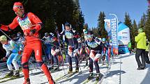 První díl 32. ročníku Šumavského Skimaratonu absolvovali lyžaři klasici mezi Modravou a Kvildou. Běželo se volnou technikou, zítra je na programu klasika.Foto: Zdeněk Formánek