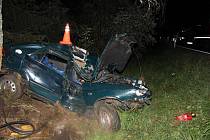 Tragická dopravní nehoda se stala v noci u Houžné.