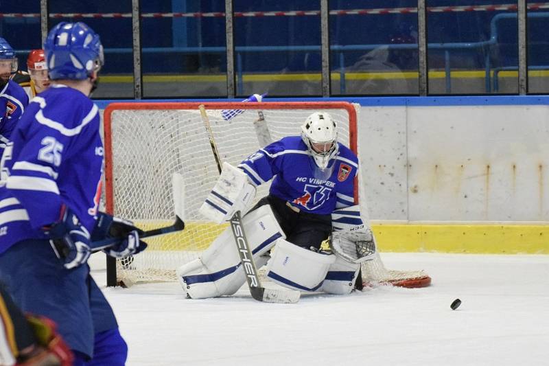 Hokejová Krajská liga: Vimperk - Humpolec 2:3.