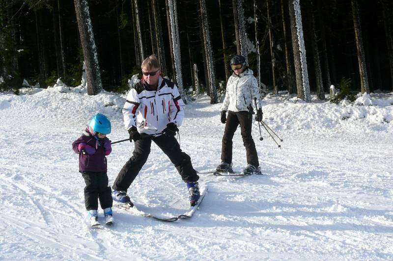 První lyžovačka této sezony na Zadově.