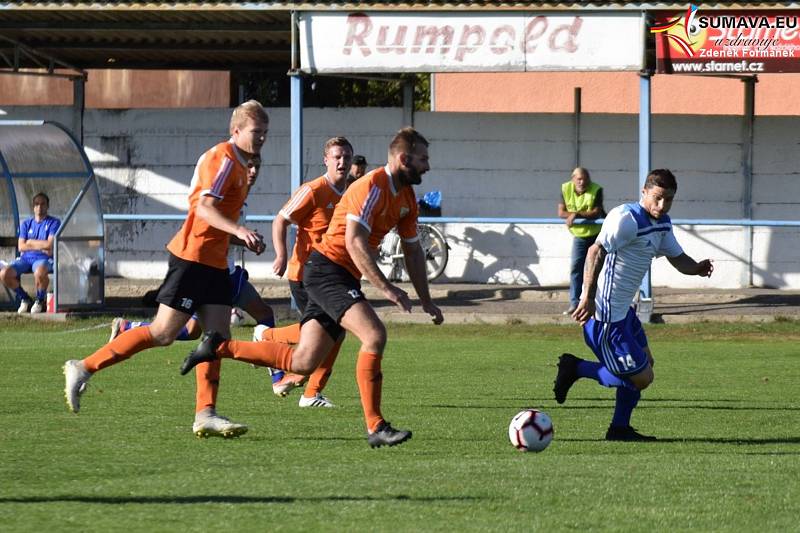 Fotbalová A třída: Vodňany - Vimperk 3:1.