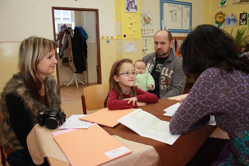 Zápisy dětí v Základní škole Zlatá Stezka 240 v Prachaticích.