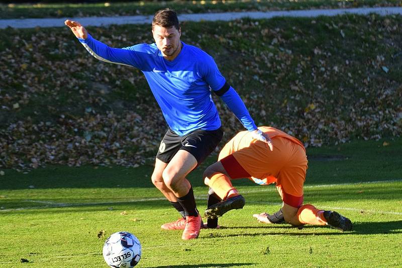 Fotbalová I.B třída: Vacov - Bělčice 0:1.