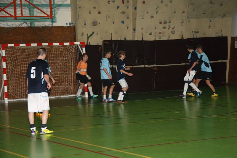 V sobotu 17. ledna se ve sportovní hale v Prachaticích odehrály zápasy krajského finále Českého poháru futsal sálové kopané. Foto z utkání Strabag  PT – FC Tex Color.