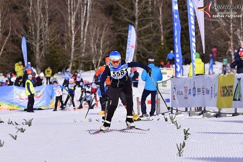 Mladí lyžaři soutěžili na distancích od jednoho do pěti kilometrů volnou technikou.