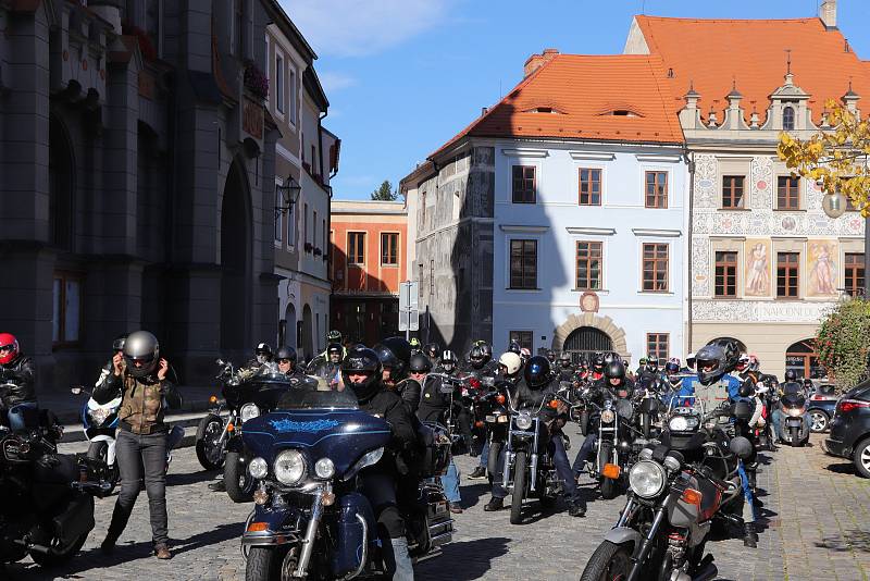 Ukončení moto sezony v Prachaticích - Jízda pro Lenoru.