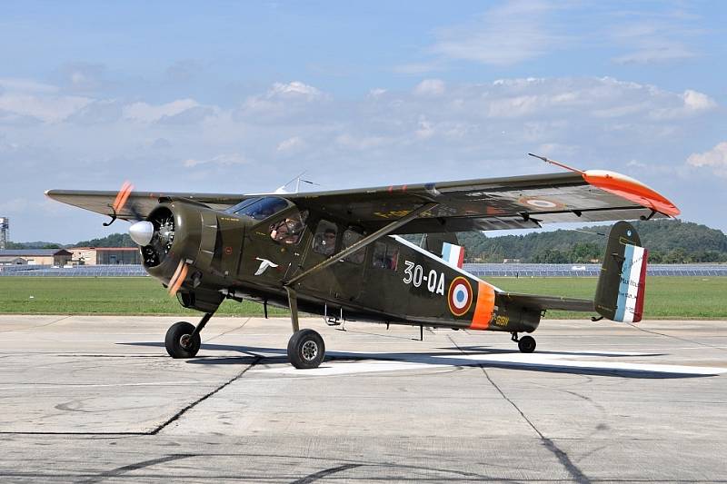 Z historických letadel uvidíte nově také MH.1521 Broussard - francouzský víceúčelový válečný hornoplošník z 50. let 20. stol.