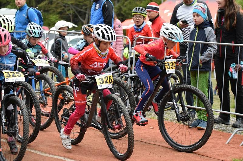 Nejmenší bikeři zahájili seriál Jihočeského poháru MTB.