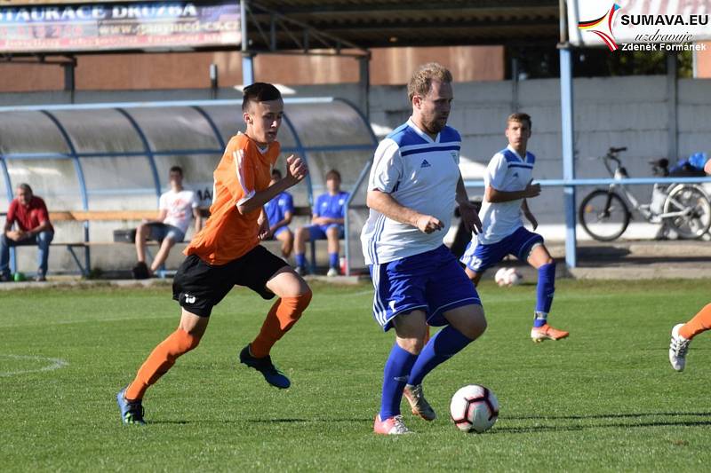 Fotbalová A třída: Vodňany - Vimperk 3:1.