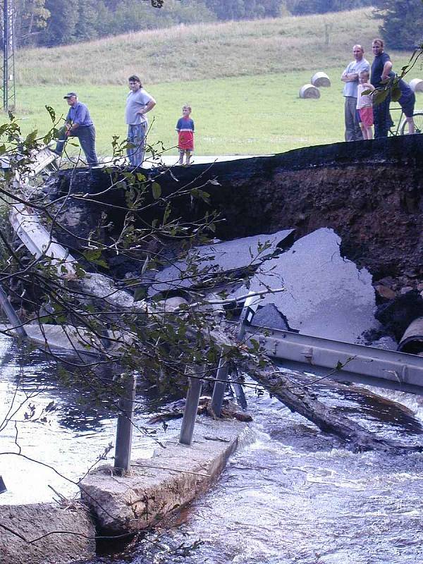 Povodně na Prachaticku rok 2002. Letos uplyne 20 let.