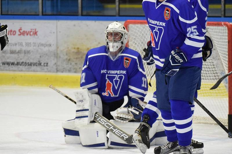 Hokejová Krajská liga: Vimperk - Humpolec 2:3.