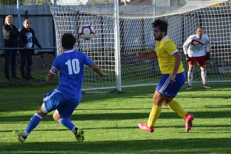 Vimperští fotbalisté vyhráli ve Vodňanech 1:0.