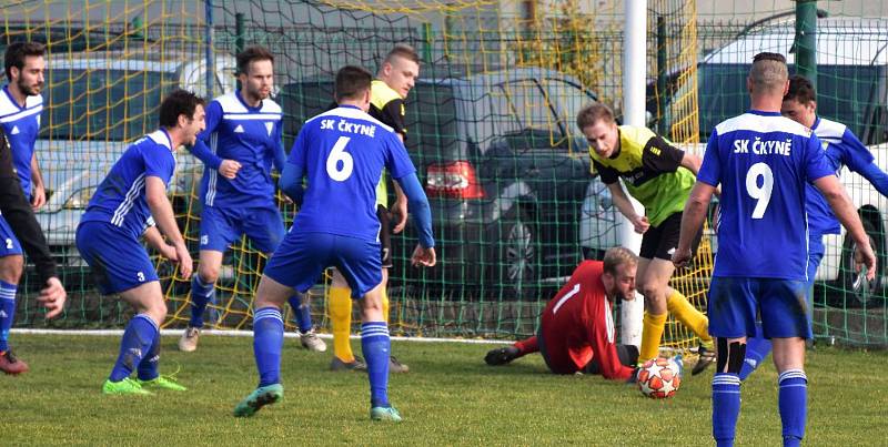 Fotbalová B třída: Osek B - Čkyně 1:4.