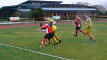 Prachatice (v červeném) - Veselí 1:0.