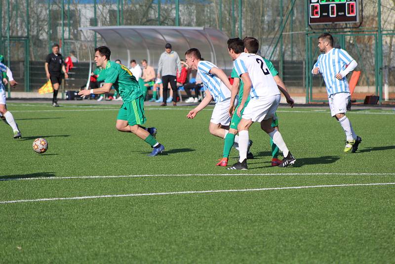 Tomáš Pecka z Tatranu Prachatice přidal proti Rudolfovu (6:0) druhý jarní hattrick