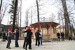 Prachatičtí v pondělí 13. března oficiálně otevřeli opravený Štěpánčin park.