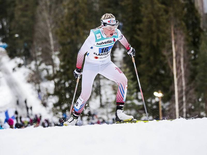 TALENT. Barbora Havlíčková absolvovala závod ve skiatlonu. Dojela na 43. místě.