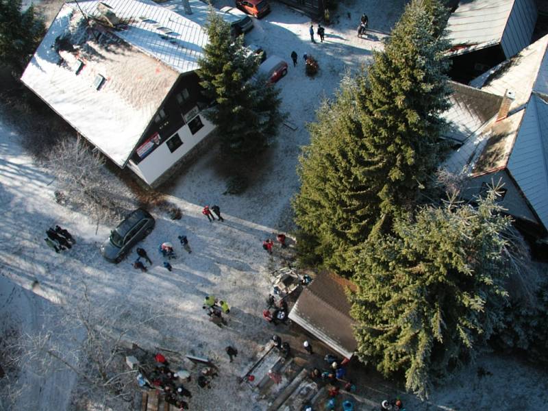 Novoroční výstup na vrchol Libína, prvního ledna 2016.