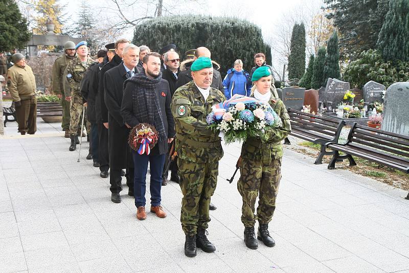 Uctění památky válečných veteránů v Prachaticích.