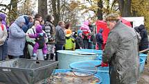 Výlov Dubského rybníku byl již tradičně středem zájmu široké veřejnosti. Na své si tu přišly ale i děti.