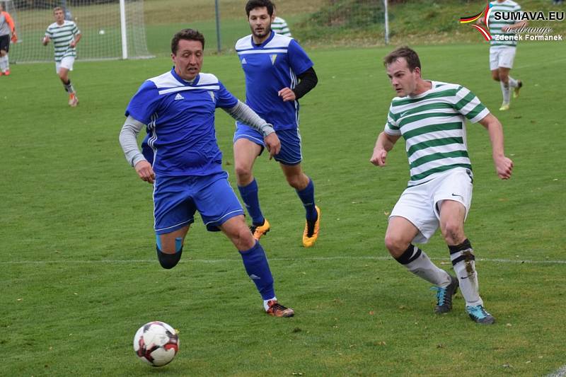 Fotbalová I.B třída: Vacov - Čkyně 0:2.