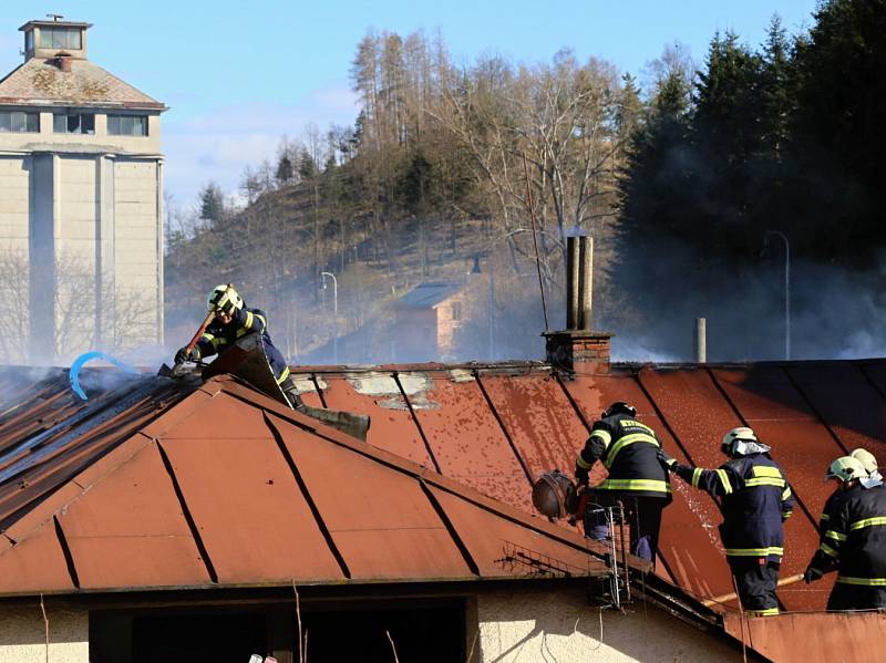 Sbory dobrovolných hasičů Čkyně, Vacov, Vlachovo Březí a profesionální jednotky z Vimperka a Prachatic zasahovaly ve středu při požáru bytu v areálu firmy Lignointerier ve Čkyni.