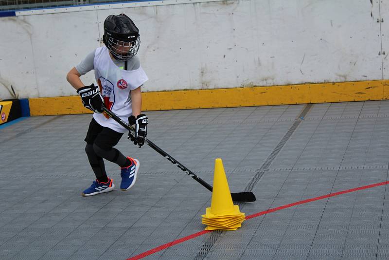 Nejmladší hokejbalisté HBC Highlanders Prachatice se po více než půl roce vrátili k tréninku.