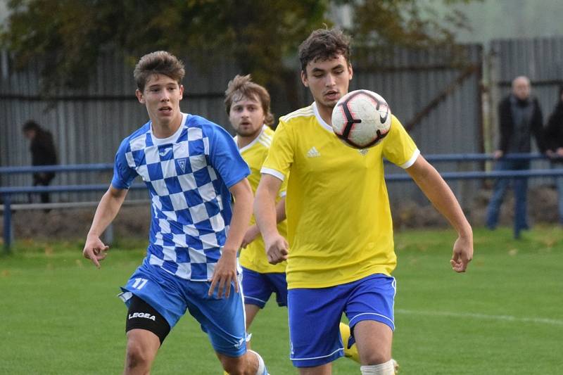 Vimperští fotbalisté vyhráli ve Vodňanech 1:0.