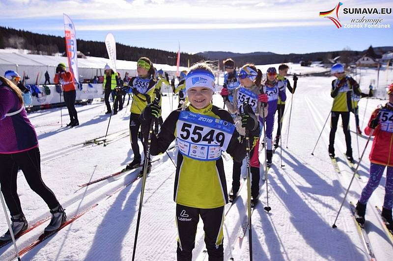 Mladí lyžaři soutěžili na distancích od jednoho do pěti kilometrů volnou technikou.